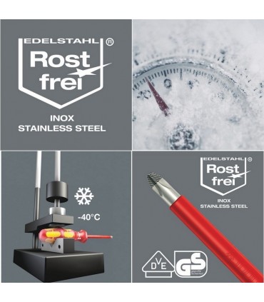 Wera 3160i VDE Düz Lasertip Tornavida 0.5x3.0x80mm 05022729001