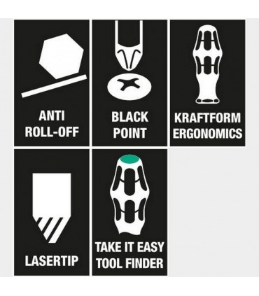 Wera Kraftform Big Pack 300 Karışık Tornavida Set 14P 05105630001