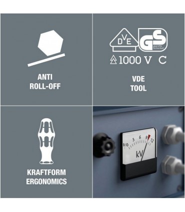 Wera 165i VDE SB İzole Pozidriv Düz Tornavida 80mm PZ/S1 05100021001