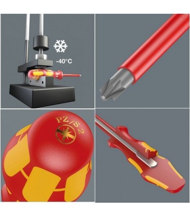 Wera 165i VDE SB İzole Pozidriv Düz Tornavida 80mm PZ/S1 05100021001