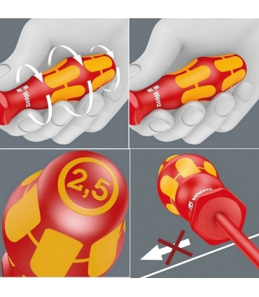 Wera 160i VDE İzole Düz Tornavida 100x0,6x3,5mm 05006110001