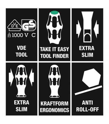 Wera 160iSS/7 VDE İzole Tornavida Set 7P 05135961001