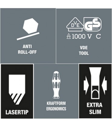 Wera 160 iS/7 KF Plus 100 VDE Elektrikçi Tornavida Seti 05006480001