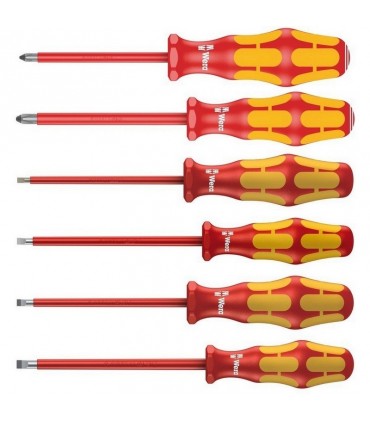 Wera 160i/6 VDE İzole Tornavida Set Raflı 6P 05006145001