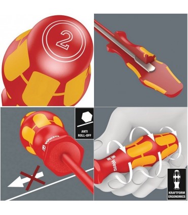 Wera 160i/6 VDE İzole Tornavida Set Raflı 6P 05006145001