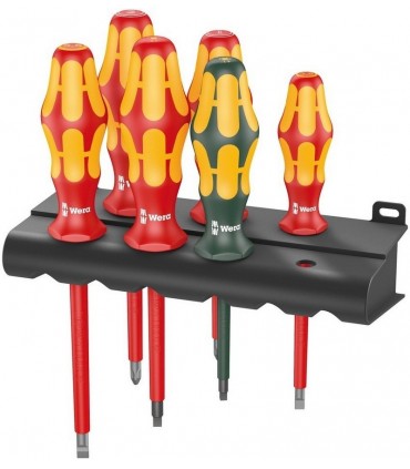 Wera 160i/168i/6 VDE İzole Tornavida Set Raflı 6P 05347777001