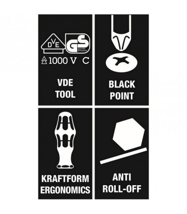 Wera 160i/168i/6 VDE İzole Tornavida Set Raflı 6P 05347777001