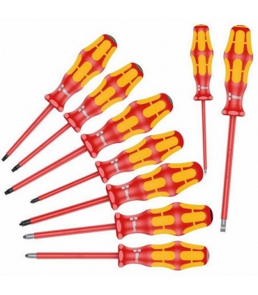 Wera 160i 162i 167i KF Plus 100 VDE Elektrikçi Tornavida Seti 9P 05133355001