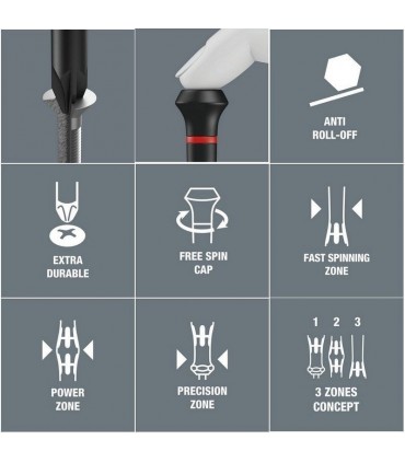 Wera 1555 ESD Pozidriv Mikro Tornavida 60mm PZ0 05030115001