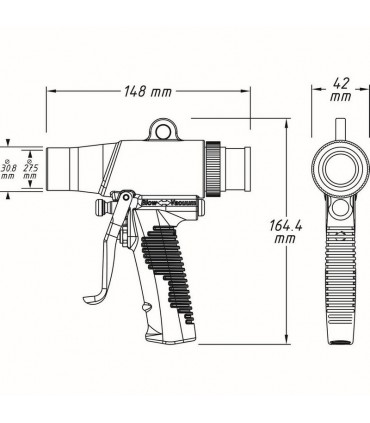 Hazet 9043N-10 Basınçlı Hava Üfleme/Emme Tabancası