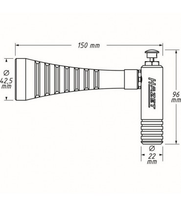 Hazet 9040T-1 Basınçlı Hava Turbo Üfleme Tabancası