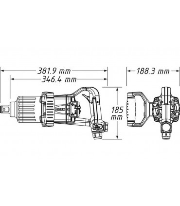 Hazet 9014 PS-1 3400Nm 1" Havalı Sıkma Sökme Tabancası