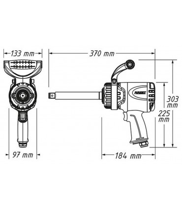 Hazet 9013 LGTT 3800Nm 3/4" Havalı Sıkma Sökme Tabancası