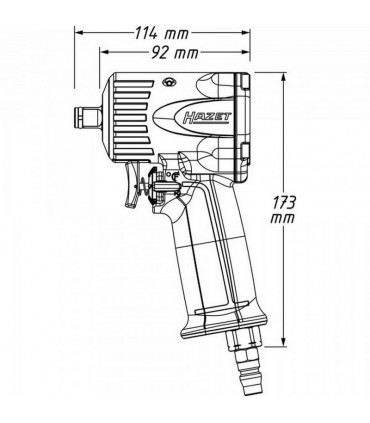 Hazet 9012M 1100Nm 1/2" Havalı Sıkma Sökme Tabancası