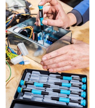 Hazet 805/7 Elektronikci Düz Yıldız Mikro Tornavida Seti 7P