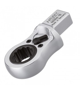 Hazet 6606D-18 14X18 Geçmeli Tork Ucu Yıldız Kaset Tip Yön Mandallı Cırcır 18mm