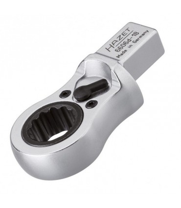 Hazet 6606D-18 14X18 Geçmeli Tork Ucu Yıldız Kaset Tip Yön Mandallı Cırcır 18mm