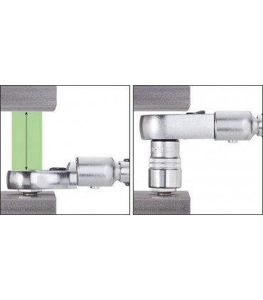 Hazet 6606D-18 14X18 Geçmeli Tork Ucu Yıldız Kaset Tip Yön Mandallı Cırcır 18mm
