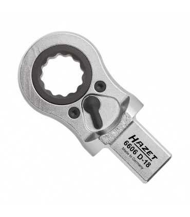 Hazet 6606D-17 14X18 Geçmeli Tork Ucu Yıldız Kaset Tip Yön Mandallı Cırcır 17mm