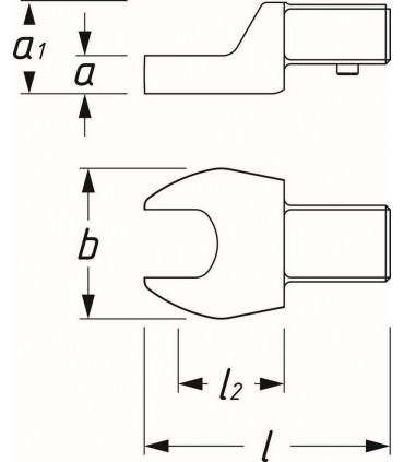 Hazet 6450D-41 41mm Açık Ağız 14X18mm Değiştirilebilir Tork Ucu