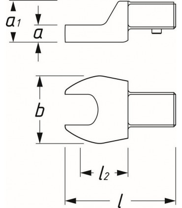 Hazet 6450D-14 Açık Ağız 14X18mm Değiştirilebilir Tork Ucu 14mm