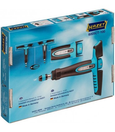 Hazet 6005CT-100 4-10Nm Ayarlanabilir Torklu Tornavida 1/4" Bits Tutuculu