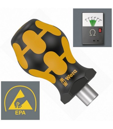 Wera 811/1 ESD Stubby Bits Tutuculu Tornavida 1/4" Mıknatıslı 05008881001