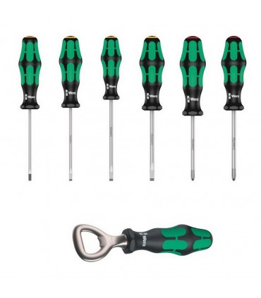 Wera 300/7 Kraftform Plus Yıldız Düz Tornavida Set 2 Açacaklı 7P 05105624001