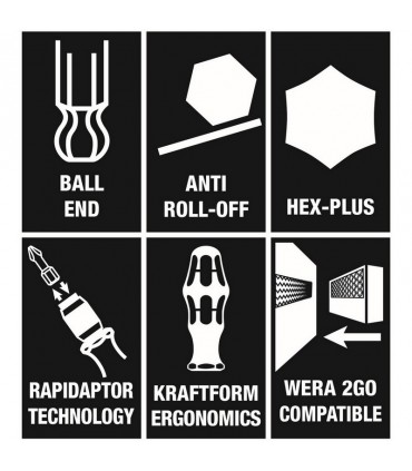 Wera Kraftform Kompakt 60 Tornavida Bits Seti 17P 05059294001