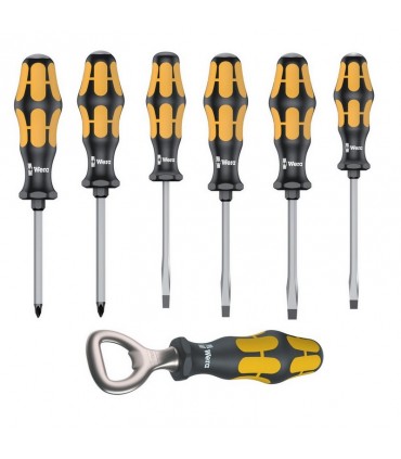 Wera 900/7 Pozidriv Düz Keski Tornavida Seti 3 Açacaklı 7P 05137813001