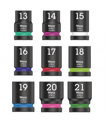 Wera Belt C Impaktor 1 Lokma Set 1/2" 13-21mm 10P 05004580001