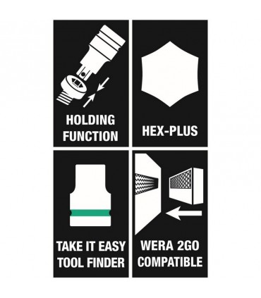 Wera 8740 B HF 3/8" Zyklop Hex/Alyan Uçlu Lokma Bits Seti 7P 05003180001