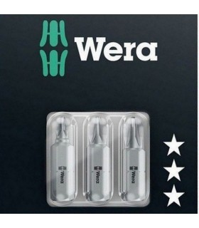 Wera 855/1 Z Pozidriv Bits 25mm PZ1-3 Set 05073311001