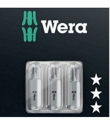 Wera 855/1 Z Pozidriv Bits 25mm PZ1-3 Set 05073311001