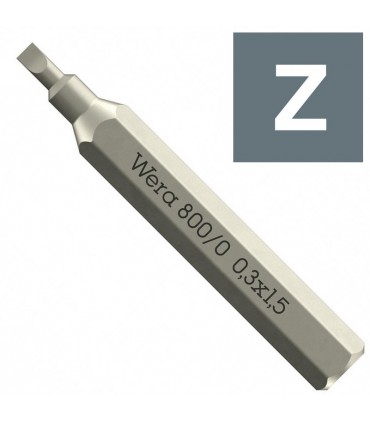 Wera 800/0 Micro 4mm Düz Bits 0.3x1.5x30mm 05058104001