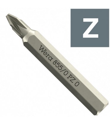 Wera 855/0 Micro 4mm Pozidriv Bits 30mm PZ0 05058140001