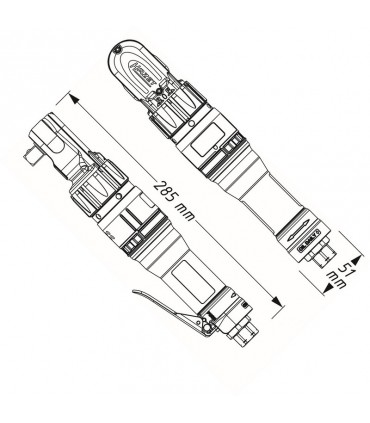 Hazet 9022-360 120Nm 1/2" Havalı Cırcırlı Vidalama