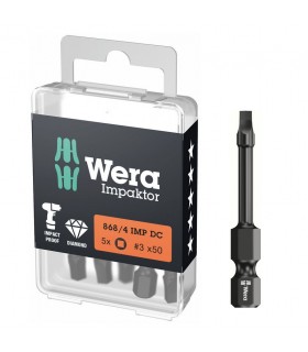 Wera 868/4 IMP DC Kare Bits R3x50mm 5P 05057672001