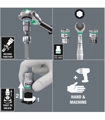 Wera 8767 C HF 1/2" Zyklop Torx Uçlu Lokma Bits Seti 9P 05004202001