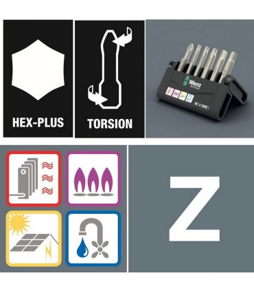 Wera Bit-Check 6 SHK 1 SB Yıldız HexPlus Torx Bits Seti 05073631001