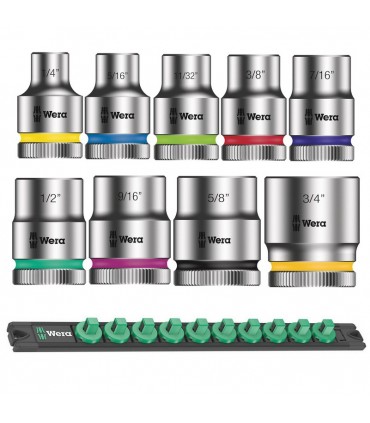 Wera 8790 HMB Zyklop 3/8" Mıknatıs Şeritli Lokma Seti B1 Emperyal 05005450001