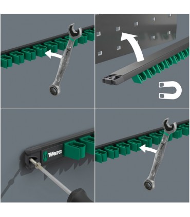 Wera 9631 Manyetik Şeritli Joker 6000 Açık Ağız Cırcırlı Kombine Anahtar Seti 2 5P 05020015001