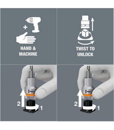 Wera 8767 HMB Zyklop 3/8" Belt3 Torx HF Lokma Bits Seti 05003972001