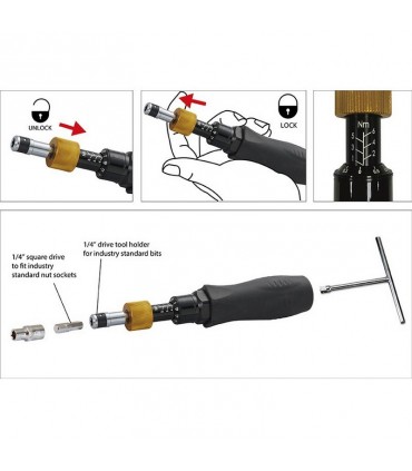GAV TTR-9 4-9Nm 1/4" Ayarlanabilir Torklu Tornavida ±%6