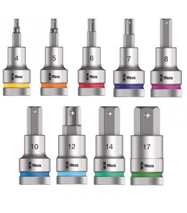 Wera 8740 C HF 1/2" Zyklop Hex/Alyan Uçlu Lokma Bits Seti 9P 05004201001