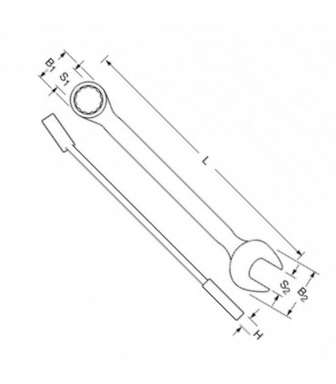 Proxxon Endüstriyel 23820 Açıkağız Yıldız Kombine Anahtar Takımı 6-19mm 12P