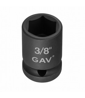 GAV 43509 3/8" Kısa Havalı Lokma Ağır İş Altıköşe 9mm [H:30mm]