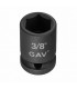 GAV 43510 3/8" Kısa Havalı Lokma Ağır İş Altıköşe 10mm [H:30mm]