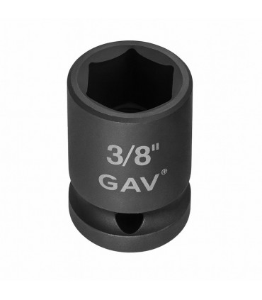 GAV 43512 3/8" Kısa Havalı Lokma Ağır İş Altıköşe 12mm [H:30mm]