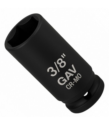 GAV 4356307 3/8" Uzun Havalı Lokma Ağır İş Altıköşe 7mm [H:63mm]